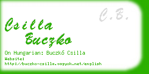 csilla buczko business card