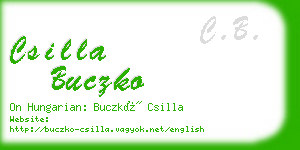 csilla buczko business card